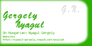 gergely nyagul business card